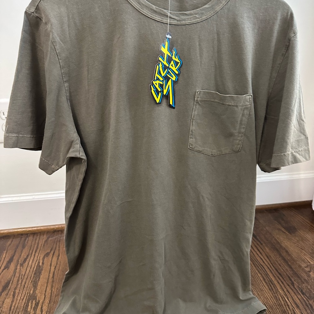 Casual Style Men's Green Pocket Tee